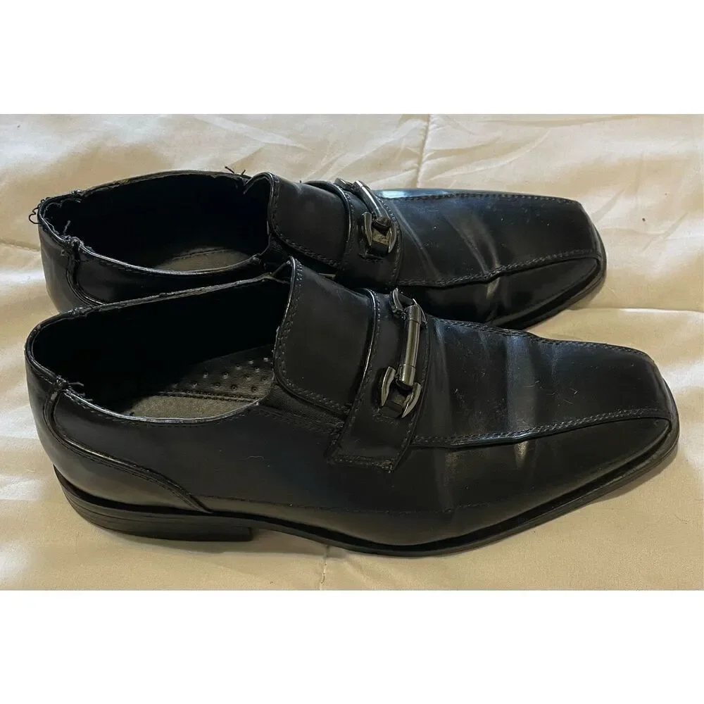 Stacy Adams Young Mans Leather Dress Shoes size 4 M